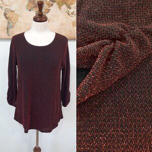 Sparkling metallic red & black top - Rue Juju brand